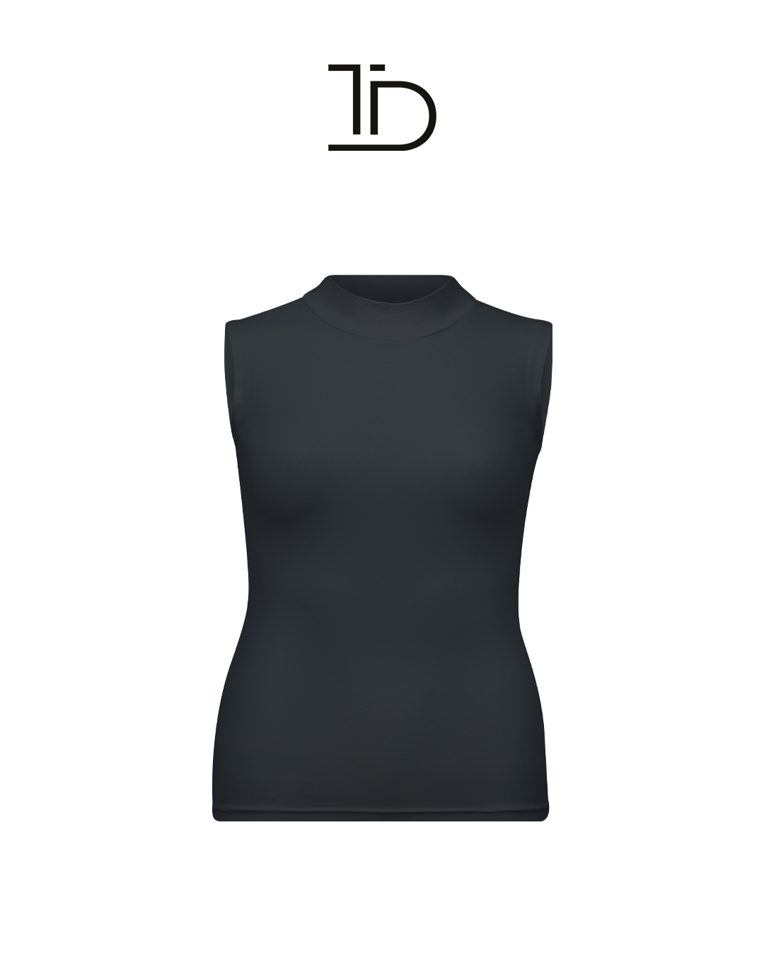 Basic Mock Neck Bodysuit Black