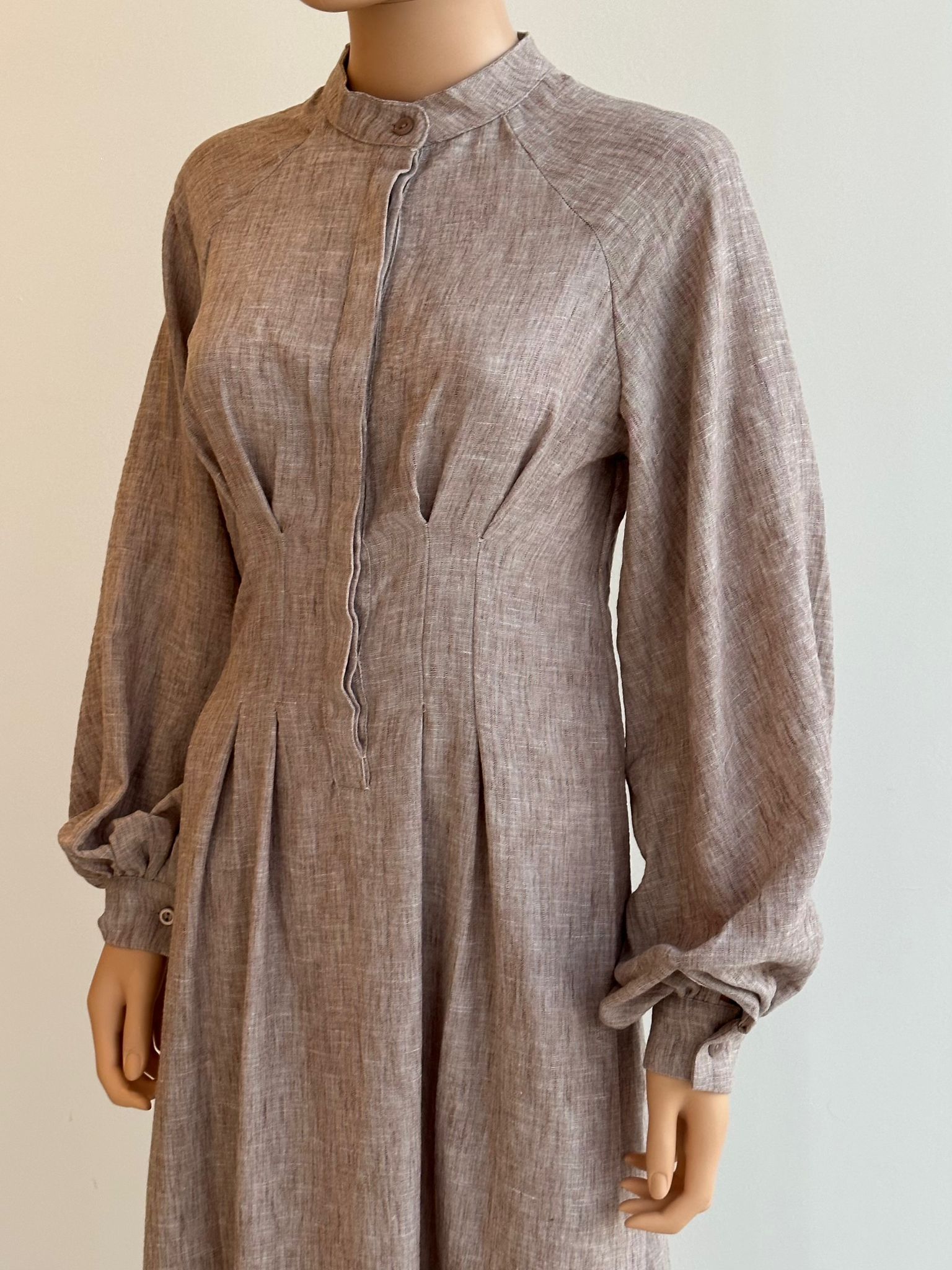 Light Brown Linen Dress